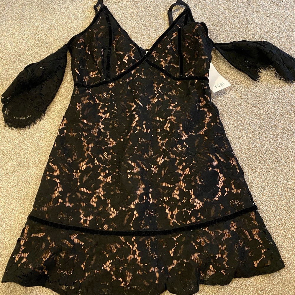 Tobi black mini dress